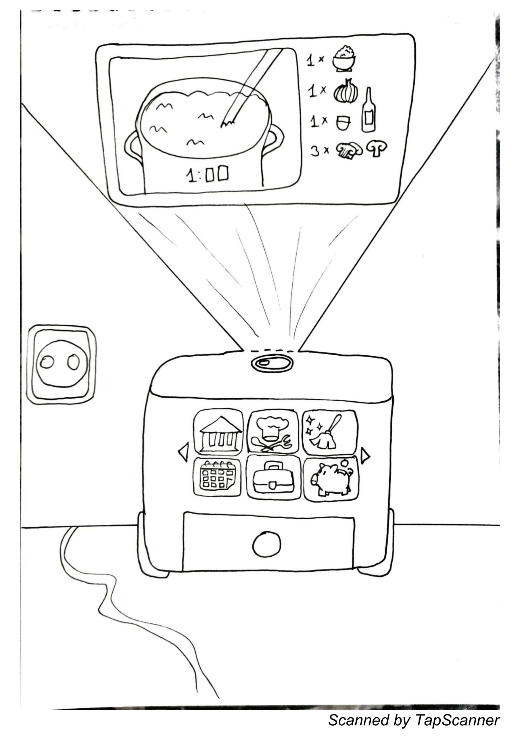 Kitchen robot sketch by ※Marta