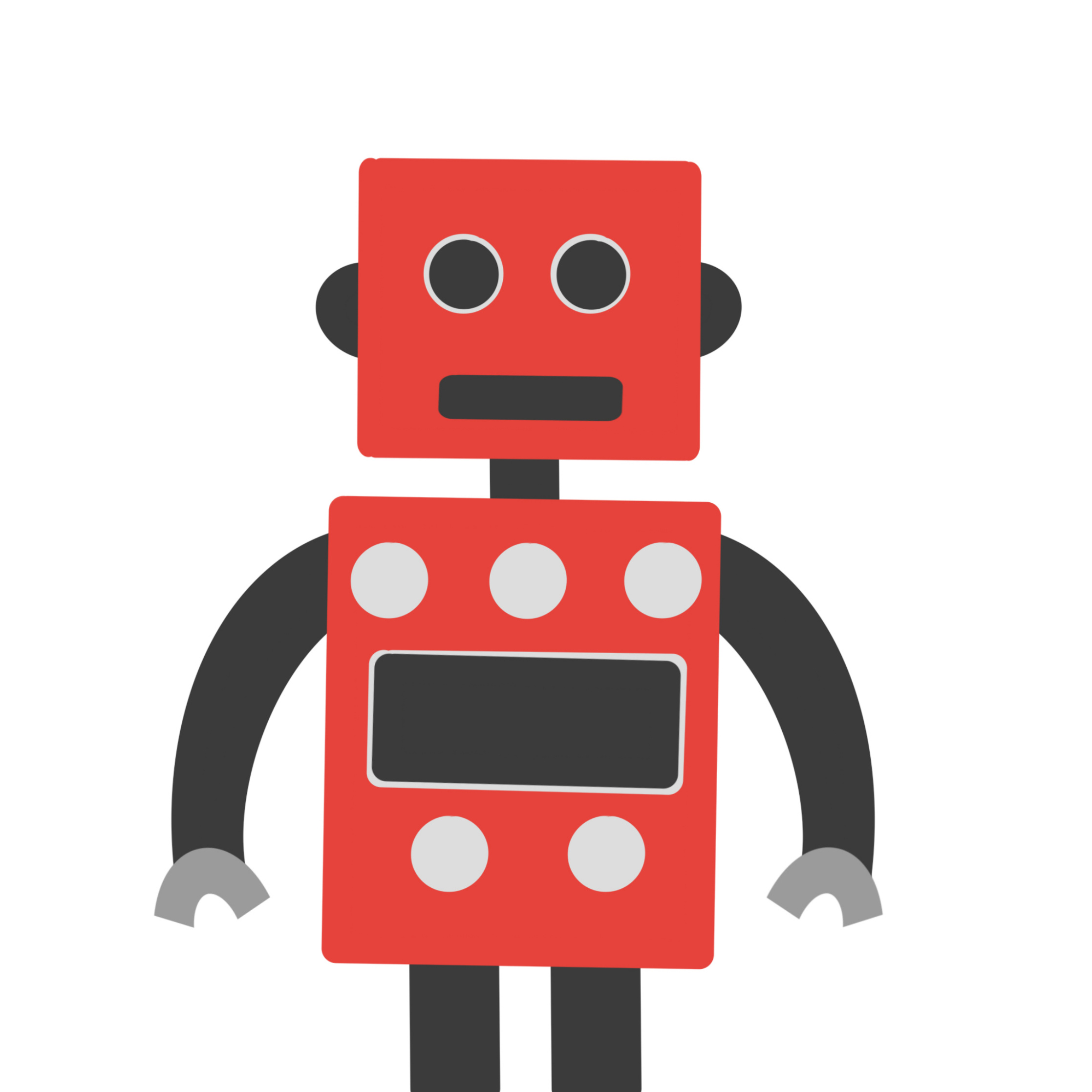 ※Chloe's robot drawing — a red robot figure