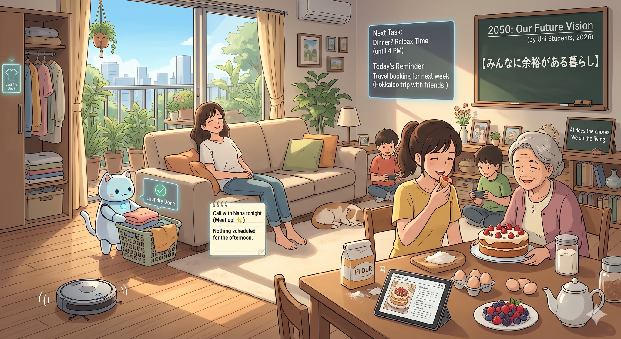 1班 - 2050年の幸せなAI社会